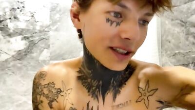 Gang of Muscular Blond Boys in Shower, Jumping into Web-Cam Action!