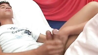 Two Latino Friends Cumshot Bareback Party