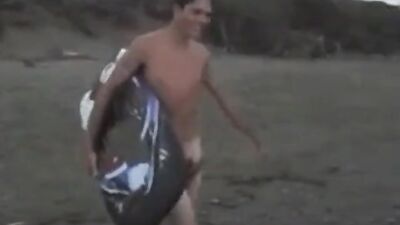 Gay Surfers Cum by Water - Blond Boys Cum Shots Fun Public Outside Vintage