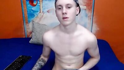 Cum Shot Solo Web-Cam Twink: Oil and Attraction!