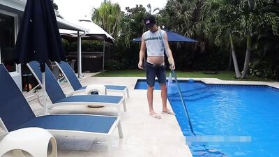 Gay Porn Twink Pool Boy Fucked For Cash - Action Amateur Bareback