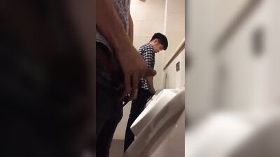 Handsome Twink Pissing in the Toilet Spied! Gay Tube Voyeur Adventures