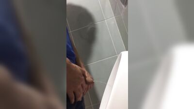 Handsome Twink Pissing in the Toilet Spied! Gay Tube Voyeur Adventures