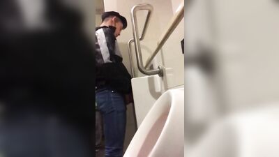 Handsome Twink Pissing in the Toilet Spied! Gay Tube Voyeur Adventures