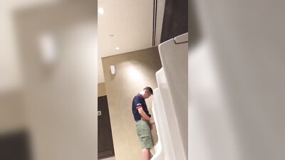 Handsome Twink Pissing in the Toilet Spied! Gay Tube Voyeur Adventures