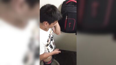 Caught jacking off in the toilet stall - Boys Porn Cumshots!