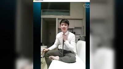 Asian Twink Cumming Exposure on Skype