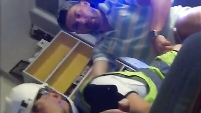 Construction Workers Bareback: Amature Ass Play with Black Cocks and Bisexual Muscle Boys in Public First Time Fun!