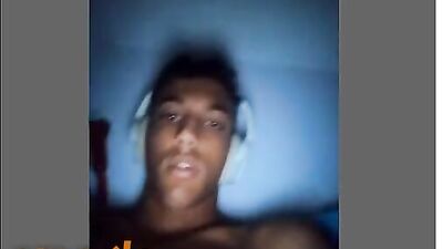 Young Black Cutie Gives Hot Web-Cam Performance with Big Load