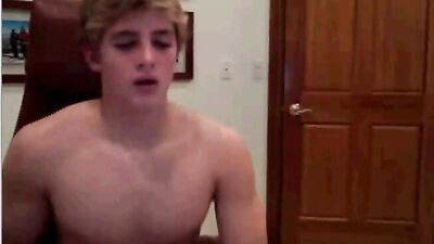 Gay Porn: Blond Twink Jerking-Off Session with Cute Boys!
