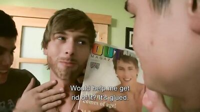 Gay Porn: Kevins Hot Blond Friends Cum Hard!!