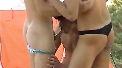 Camping Gay Porn Adventure: Big Bareback Cocks Friends Action!