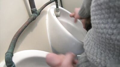 Gangbang in Public Toilet with Sexy Twinks - Blowjob On The Toilet Sex Boys Tube Porn