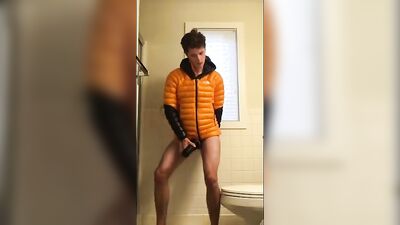 Gay Teen Fucks Dildo & Cums with Fleshlight - Cum Shots Fetish Solo