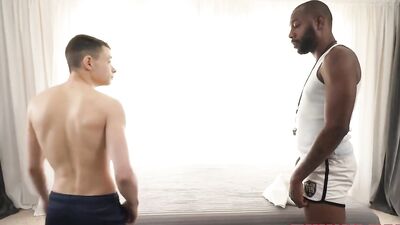 Gay Porn Video: White Teen Top Black Daddy Hungry Twink