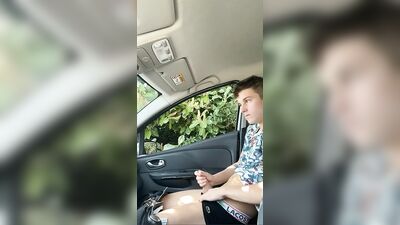Car Cum-Uncut Boys Porn: Big Cock Compensates Small Dick with Oral Pleasure!