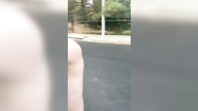 Running Boy Funny Strip Twink Public Outdoor Adventure