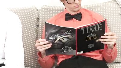 Gay Porn Twinks Bareback: Nerdy Boys Fucking Action