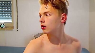 Blond Cum Boy in Yellow: Ultimate Web-Cam Action Cum Shots!