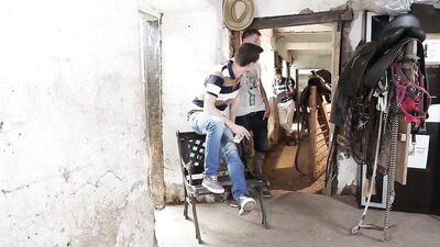 Raw Double Penetration Frenzy: Boys in the Barn