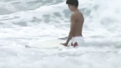 Aussie Surfer Boy Azza JO - Exploring Cum Shots and Handjobs in Gay Porn!