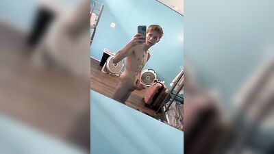 Seduces as he strokes: Solo Blond Boy Action Amature Big Cocks Handjob!