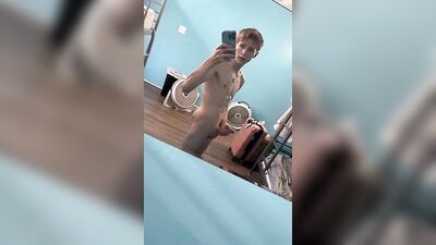 Seduces as he strokes: Solo Blond Boy Action Amature Big Cocks Handjob!