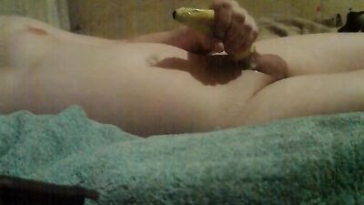 Banana Peel Gay Teen Masturbation Fetish Web-Cam Porn!