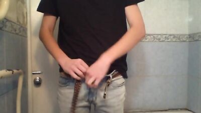 Jerking off & Cumming with My Friends Bathroom Boys