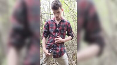 Forest Fiesta - Cutie Jerks Off in the Woods Boys Porn!