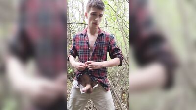 Forest Fiesta - Cutie Jerks Off in the Woods Boys Porn!