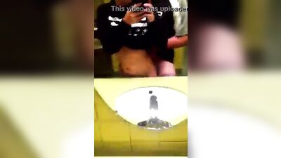 Gay Porn Quickie in Public Restroom: Bareback Action Amateur!