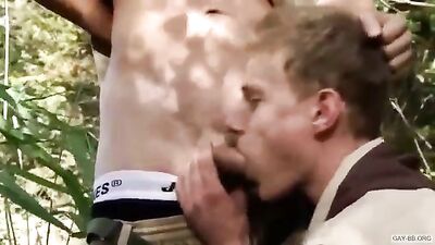 Outdoor Facial Adventures: Scouts Edition - 4 JOs and Cumshots