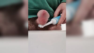 New Toy Boy Explores His Bathroom Fun with Vibrating Toys