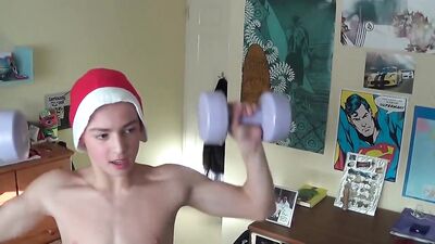 Gay Teen Workout Web-Cam: Hardcore Muscle Worship