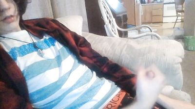 Gay Teen Wanks on Couch with Fresh Meat Pornstars!