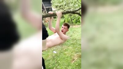 Outdoor Amateur Twink Threesome: Fucking with Creativity