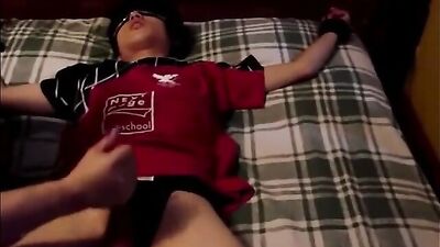 Soccer Twink gets Tickled and Edged a little bit of everything