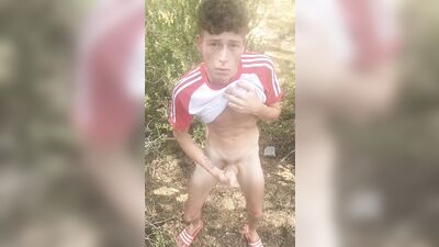 Outdoor Explosion - Skinny Twink Cock Worship
