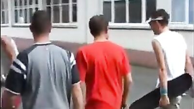 German Chavs Get Wet and Wild in Public!