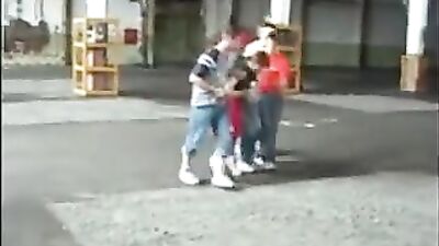 German Chavs Get Wet and Wild in Public!