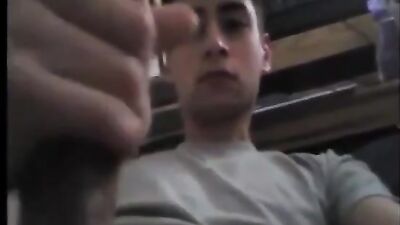 Gay Teen Strokes Hard Cock Above Cam in New Porn Video!