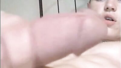 Amateur Boys Porn Cum Shots Handjob - Making His Own GayTube Vid!