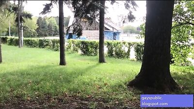 Gay Stadium Orgy: Teens Jerk and Suck in Public!