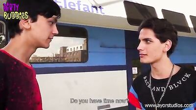 Gay Tube Cute Skinny Lads Meet & Greet - Nice Facial Load: Bareback Cum Shots Oral!