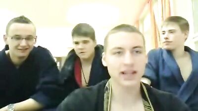 Gay Porn Four-Play Webcam Straight Boys Action!