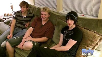 Gay Tube Three Friends Fool Around: Action-Packed Threesome Sex!