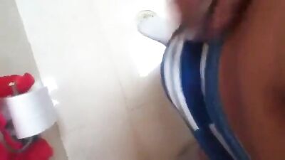 Toilet Handjob: Gay Teen Cock Worship!