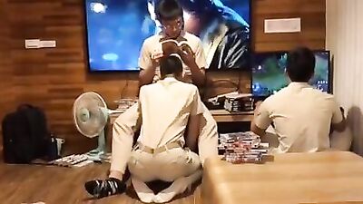 Chinese Twinks Porn Bareback Threesome: Exotic Asian Boys Wild Ride