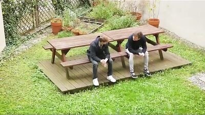 Park Bench Fun: Bareback Big Cocks Facials Oral Enjoy the bareback fun and oral delights at the park with cute boys in this gay porn video!
